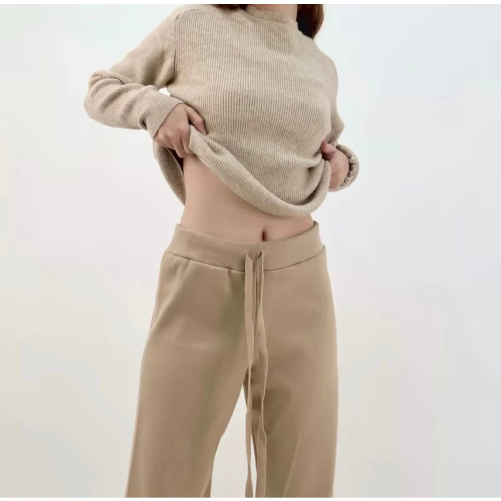 Harper Knitted Wide Leg Trouser Pants