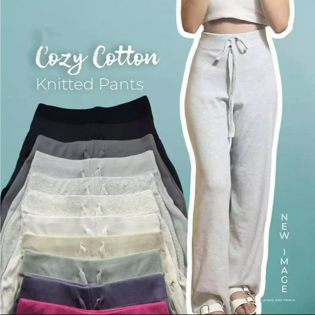 Harper Knitted Wide Leg Trouser Pants