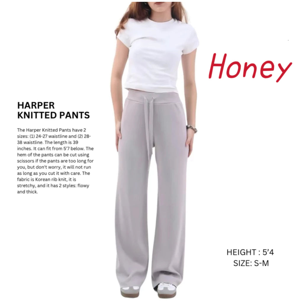 Harper Knitted Wide Leg Trouser Pants